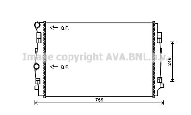 AVA QUALITY COOLING radiatorius, variklio aušinimas VW2344